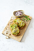 Anchovy and lentil spread with bread