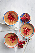 Turkish almond pudding with pomegranate seeds