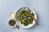 Bean salad with pumpkin seed oil