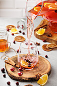 Non-alcoholic fruit punch with spices