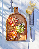 Vegetable tartelettes with Appenzeller cheese