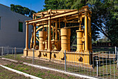 A steam engine for running the sugarcane processing machinery. Museum of the Sugar Industry, San Miguel de Tucumán, Argentina. Circa 1800s.