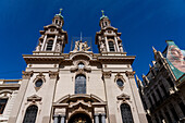 Basilica of San Francisco in the Microcentro of Buenos Aires, Argentina.