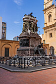 The tomb of revolutionary General Manuel Belgrano in the atrium of the Santo Domingo Convent in Buenos Aires, Argentina.