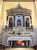 A side altarpiece with a statue of St. Caesarius the martyr in the Basilica of San Francisco in San Salvador de Jujuy, Argentina.