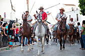 Almonte, Spain, June 26 2009, Every June 26, cowboys gather to lead wild mares from Doñana marshland to Almonte, celebrating a tradition dating back to 1504.