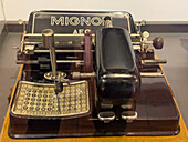 An antique Mignon AEG typewriter in the Juan Lavalle Historical Provincial Museum, San Salvador de Jujuy, Argentina. Early 1900s.