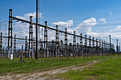 Electrical transmission station for the YPF Luz Complex at El Bracho, near San Miguel de Tucumán, Argentina.