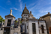 Elaborate tombs or mausoleums in the Recoleta Cemetery, Buenos Aires, Argentina.