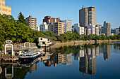 Cityscape along Motoyasu River, Hiroshima, Japan