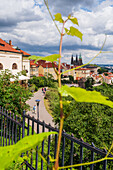 Blick auf die Prager Skyline und den Veitsdom vom Grande Classic Panorama aus