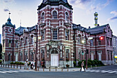 The historic Bank of Iwate Red Brick Building in Morioka, Japan