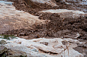 Turbulent waters with flash flooding after a summer rain storm in Moab, Utah.