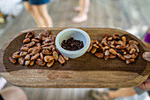 Tastetesting at Hermanos Motta PZA Farm. Cattle ranch in Panama Santa Lucia, Panama