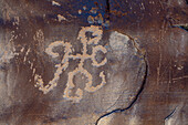 A pre-Hispanic Native American Fremont Culture rock art petroglyph panel in Nine Mile Canyon, Utah.