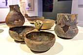 Pre-Hispanic ceramic pottery from the Humahuaca Valley. Dr. Eduardo Casanova Archeology Museum, Tilcara, Argentina.