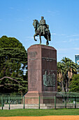 Statue of General Juan Manuel de Rosas in the Mayor Seeber Square in the Palermo neighborhood of Buenos Aires, Argentina.