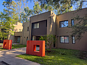 Exterior of the rooms at a small condominium hotel in Tartagal, Argentina.