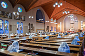 Morning mass on August 9th, every year, in memory of the victims of the atomic bomb. Urakami Cathedral, Nagasaki, Japan