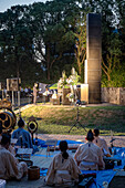 Ecumenical ceremony held every August 8 in the Nagasaki Hypocenter Park, in front of the monolith that marks the hypocenter, where all religions of Nagasaki pay tribute to the victims of the atomic bombing, Nagasaki, Japan