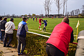 Soccer youth game in small town of Hungary