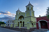 The 19th Century Spanish colonial Church of San Carlos Borromeo in San Carlos, Argentina in the Calchaqui Valley.