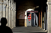 Photo booth on the columns gallery in Segovia Main Square.