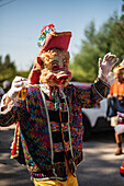 Humorous and satiric parade at The Festival of Saint John of Sobrado, also known as Bugiada and Mouriscada de Sobrado, takes place in the form of a fight between Moors and Christians , locally known as Mourisqueiros and Bugios, Sao Joao de Sobrado, Portugal