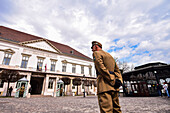 Changing of the Guard in Sandor Palace of Budapest, Hungary