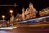 Night view of Nyugati railway station, Budapest