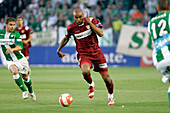 Seville, Spain, May 11 2008, Kanoute battles with Rivera during a heated derby between Sevilla FC and Real Betis in Seville on May 11, 2008.