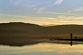 The end of the day at the Santillana reservoir in Manzanares el Real, Madrid.