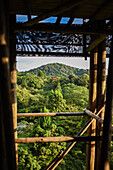 Bauarbeiten im Kiyomizu-dera-Tempel, Kyoto, Japan