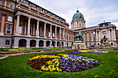 First courtyard inside Buda Castle complex in Budapest, Hungary