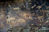 Upper Paleolithic rock engravings of San Isidro hill in Domingo García, province of Segovia.