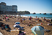 Grande Plage beach of Biarritz, France