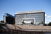 The Federal Press Conference building in Berlin showcases contemporary architecture with its striking design and central location.