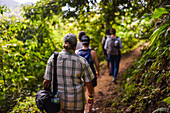 Touristen wandern in der Gegend von Santa Marta, Kolumbien