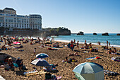 Grande Plage beach of Biarritz, France