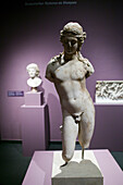 Berlin, Germany, July 24 2009, This Roman marble sculpture of Dionysus showcases the god\'s youthful form in a prominent exhibit at Pergamon Museum, Berlin.