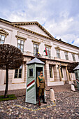 Changing of the Guard in Sandor Palace of Budapest, Hungary