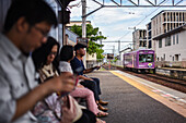 Bahnhof Randen Arashiyama Main Line in Kyoto, Japan