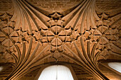 Leon, Spain, Aug 21 2008, Explore the intricate starry vaults of the cloister at Hospital de San Marcos, showcasing stunning Gothic architecture in León, Spain.