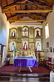 The main altarpiece of the 17th Century Spanish colonial Church of San Pedro Nolasco in Molinos, Argentina in the Calchaqui Valley.