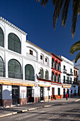 Carmona, Spain, Jan 8 2009, Explore the vibrant architecture of San Fernando square in Carmona, showcasing whitewashed walls and lively Mediterranean charm.