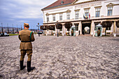 Changing of the Guard in Sandor Palace of Budapest, Hungary