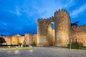 Puerta del Alczar o del Mercado Grande, Stadtmauer von Avila, UNESCO-Welterbe, Avila, Kastilien-León, Spanien, Europa