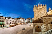 Plaza Mayor (Main Square), Old Town, UNESCO World Heritage Site, Caceres, Extremadura, Spain, Europe