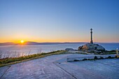 Kreuz-Leuchtturm von Finisterre, Finisterre (Fisterra), La Coruna, Galicien, Spanien, Europa