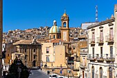 Brücke des Heiligen Franziskus, Caltagirone, Val di Noto, UNESCO-Welterbe, Catania, Sizilien, Italien, Mittelmeer, Europa